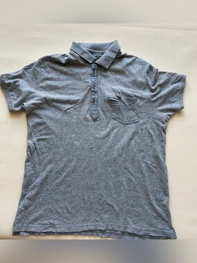 Diesel Co Men's Heathered Light gray Polo with Chest Pocket size XL